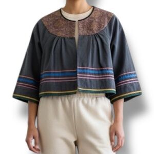 Twelfth Avenue by Cynthia Vincent Anthropologie Ethnic Boho Cropped Jacket sz M